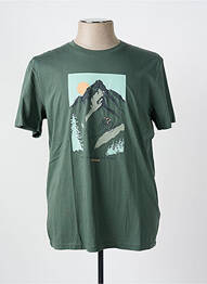 Tricou croială dreaptă mâneci scurte verde RAGWEAR homme