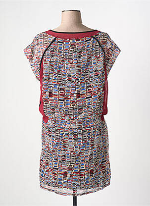 Rochie scurtă mâneci scurte mâneci scurte roșu ARELINE femeie