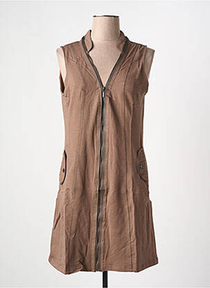 Rochie midi maro ARELINE femeie