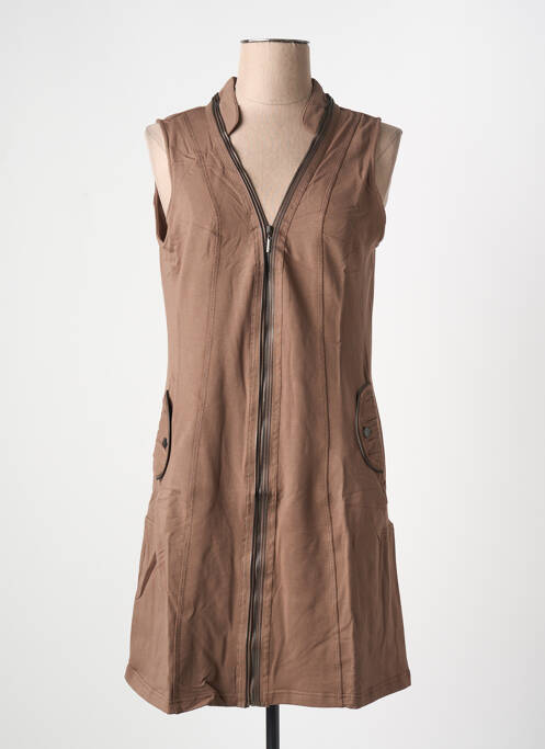 Rochie midi maro ARELINE femeie