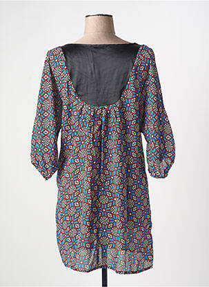 Rochie scurtă mâneci 3/4 mâneci 3/4 albastru ARELINE femeie