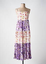 Rochie lungă mâneci cu bretele ajustabile bretele subțiri violet DESIGUAL femeie