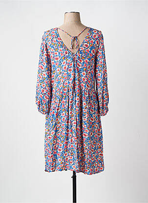 Rochie midi imprimeu floral mâneci 3/4 albastru GARCIA femeie