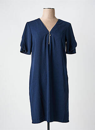 Rochie scurtă mâneci scurte mâneci scurte albastru CHRISTINE LAURE femeie