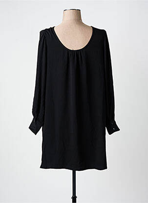 Rochie scurtă croială fluidă mâneci lungi negru SEE U SOON femeie