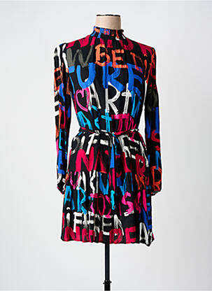 Rochie scurtă mâneci lungi mâneci lungi negru DESIGUAL femeie