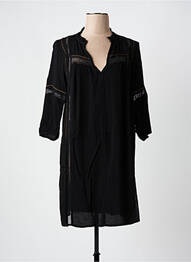 Rochie scurtă mâneci 3/4 mâneci 3/4 negru SEE U SOON femeie