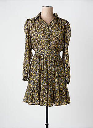 Rochie scurtă galben MORGAN femeie