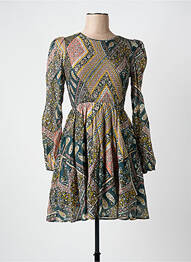 Rochie scurtă mâneci lungi mâneci lungi verde MOLLY BRACKEN femeie