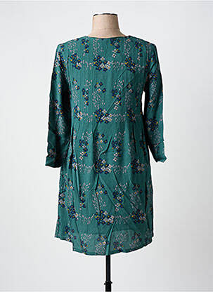 Rochie scurtă croială fluidă mâneci lungi verde SEE U SOON femeie