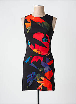 Rochie scurtă fără mâneci fără mâneci negru DESIGUAL femeie
