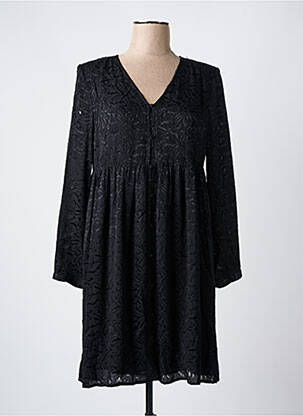 Rochie scurtă croială fluidă mâneci lungi negru LE TEMPS DES CERISES femeie