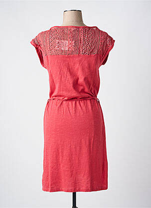 Rochie midi mâneci scurte mâneci scurte roz DEELUXE femeie