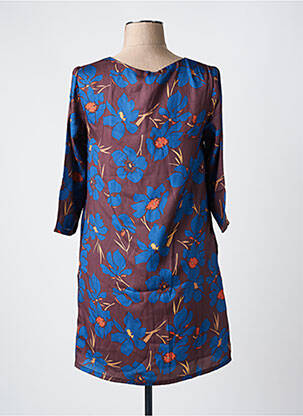 Rochie scurtă mâneci 3/4 mâneci 3/4 maro SEE U SOON femeie