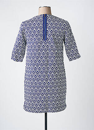 Rochie midi mâneci 3/4 mâneci 3/4 albastru SEE U SOON femeie