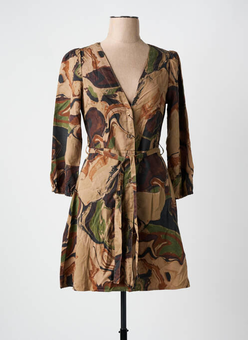 Rochie scurtă maro DESIGUAL femeie