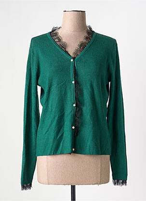 Vestă cu mâneci lungi croială cambrată verde MOLLY BRACKEN femeie