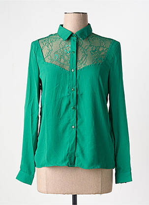 Cămașă țesătură crep mâneci lungi verde NOEMIE & CO femeie