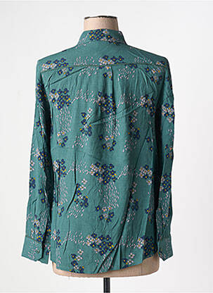 Cămașă țesătură crep mâneci lungi verde SEE U SOON femeie