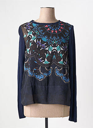 Tricou mâneci lungi mâneci lungi albastru DESIGUAL femeie