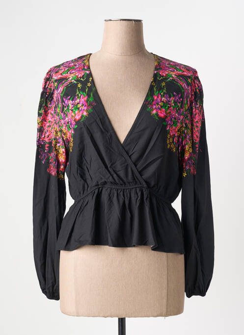 Top negru DESIGUAL femeie