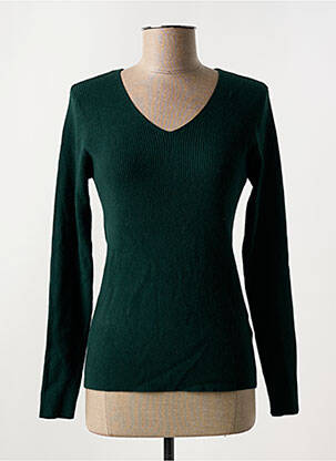 Pulover croială cambrată mâneci lungi verde KY CREATION femeie