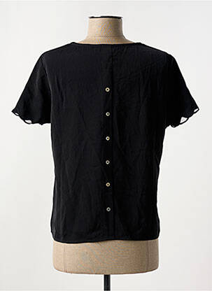 Tricou guler în v mâneci scurte negru GRACE & MILA femeie