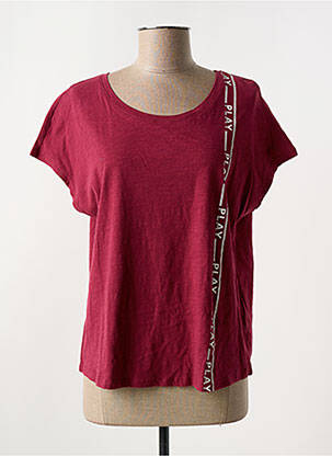 Tricou croială dreaptă mâneci scurte violet ONLY PLAY femeie