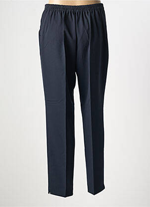 Pantalon drept talie elastică albastru GEVANA femeie