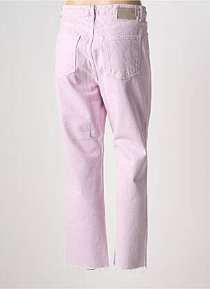 Pantalon drept închidere cu fermoar sub clapetă cu nasturi violet DESIGUAL femeie