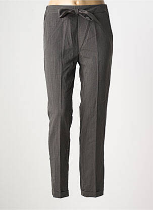 Pantalon 7/8 talie înaltă talie înaltă gri GRACE & MILA femeie