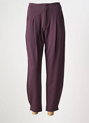 Pantalon 7/8 închidere cu fermoar sub clapetă cu cârlig violet DESIGUAL femeie