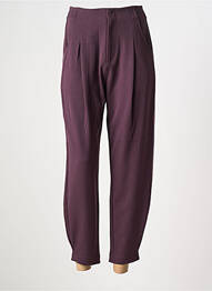 Pantalon 7/8 închidere cu fermoar sub clapetă cu cârlig violet DESIGUAL femeie
