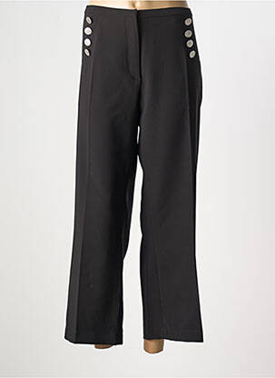 Pantalon drept închidere cu fermoar sub clapetă cu cârlig negru SIGNE NATURE femeie