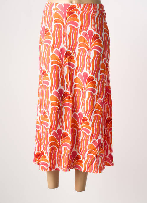 Fustă lungă imprimeu fantezie portocaliu SIGNE NATURE femme