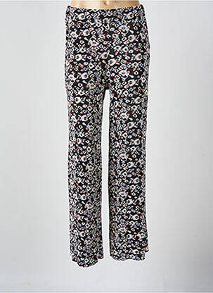 Pantalon drept talie elastică negru GARCIA femeie