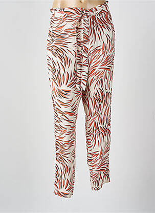 Pantalon drept talie elastică portocalie GARCIA femeie