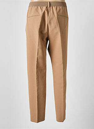 Pantalon drept închidere cu fermoar sub clapetă cu nasturi bej SIGNE NATURE femeie
