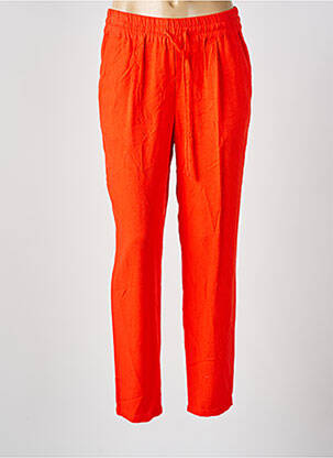 Pantalon drept talie elastică portocalie VERO MODA femeie
