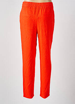 Pantalon drept talie elastică portocalie VERO MODA femeie