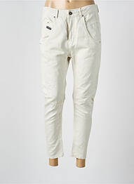 Pantalon 7/8 închidere cu fermoar sub clapetă cu nasturi bej DIESEL femme