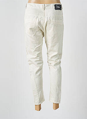Pantalon 7/8 închidere cu fermoar sub clapetă cu nasturi bej DIESEL femeie