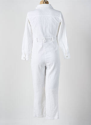 Salopetă-pantalon guler de bluză mâneci lungi alb RUE MAZARINE femeie