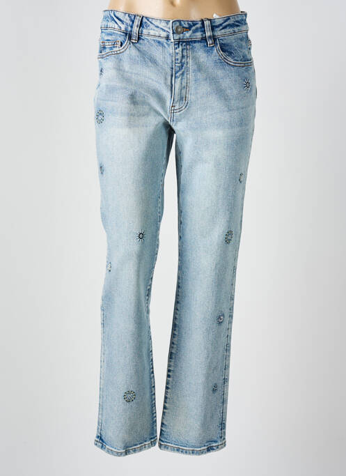 Blugi cu croială slim albastru DESIGUAL femeie