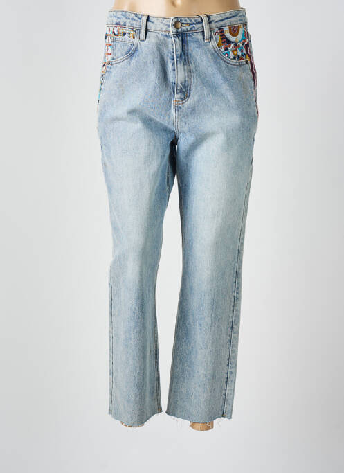 Blugi cu croială dreaptă albastru DESIGUAL femeie