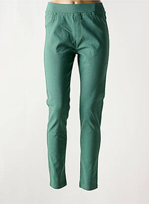 Jegging țesătură denim talie înaltă verde CHRISTY femeie