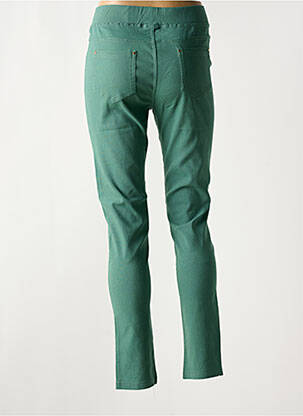 Jegging țesătură denim talie înaltă verde CHRISTY femeie