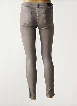 Blugi skinny elasticitate talie joasă maro REIKO femeie