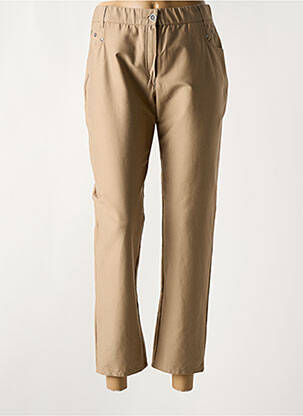 Pantalon 7/8 țesătură poplin mărime normală maro MERI & ESCA femeie