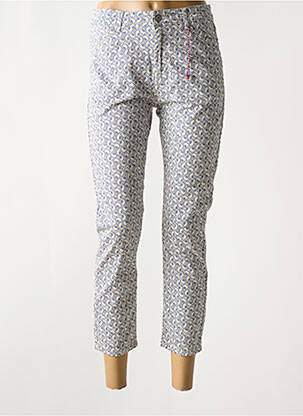 Pantalon 7/8 țesătură poplin mărime normală albastru KANOPE femme